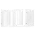 Arf Pets Freestanding Dog Gate with Walk Through Door, 4 Pannel, Expands Up to 80" Wide, 31.5" High APDGWD4PWH